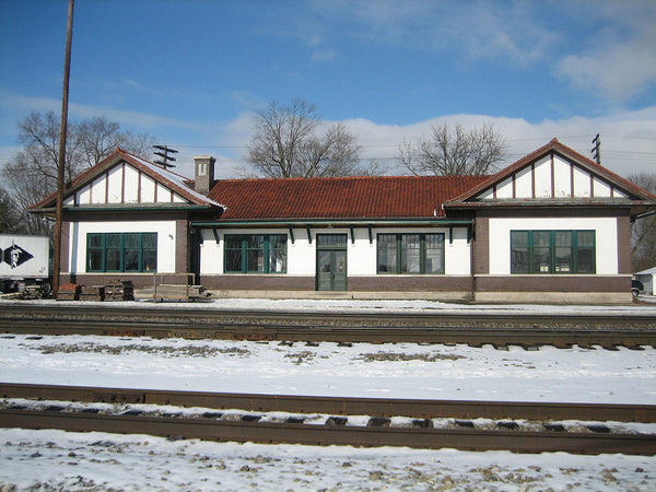 1-64TH S SCALE 3D PRINTED CHICAGO, BURLINGTON & QUINCY DEPOT, OREGON, ILLINOIS