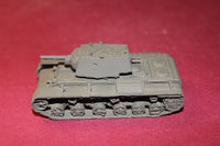 1/87th SCALE 3D PRINTED WW II RUSSIAN KV-1 HEAVY TANK 1940 TYPE 2