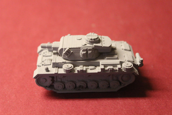 1/87TH SCALE  3D PRINTED WW II GERMAN PANZER III AUSF. N SHORT-BARRELLED 7.5 CM K