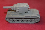 1/72ND SCALE 3D PRINTED WW II RUSSIAN KLIMENT VOROSHILOV TANK KV-2