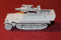 1/87 TH SCALE 3D PRINTED WW II GERMAN SD.KFZ. 10 3.7 cm PaK 3536. HALF-TRACK