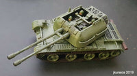 1/72ND SCALE 3D PRINTED POST WAR II SOVIET ZSU 57MM ANTI-AIRCRAFT GUN