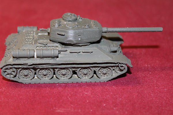 1/87TH SCALE 3D PRINTED WW II RUSSIAN T-34 MEDIUM TANK OT34-85 1944