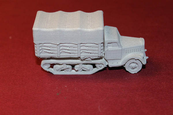 1/87 TH SCALE  3D PRINTED WW II GERMAN OPEL BLITZ MAULTIER TRACKED CARGO TRUCK