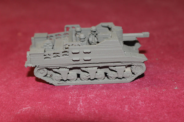 1/87TH SCALE  3D PRINTED WW II BRITISH SEXTON SELF PROPELLED HOWITZER WITH CREW