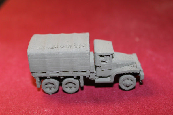 1/72ND SCALE 3D PRINTED WW II U. S. ARMY GMC CCKW 252 CLOSED 2½-TON 6X6 TRUCK