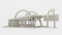 160TH N SCALE 3D PRINTED FIRST MC D'S DES PLAINES, IL 1955