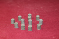 1/87TH HO SCALE 3D PRINTED DENTED STEEL DRUMS 12 PIECES