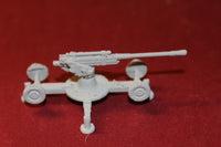 1/87TH SCALE  3D PRINTED WW II RUSSIAN 85 MM AIR DEFENSE GUN DEPLOYED WHEELS UP