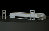 1/87TH HO SCALE 3D PRINTED KIT RED OWL GROCERY STORE