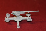 1/72ND SCALE  3D PRINTED WW II RUSSIAN 85 MM AIR DEFENSE GUN DEPLOYED WHEELS UP