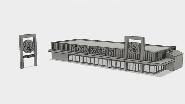 1-87TH SCALE 3D PRINTED THE PIG GROCERY STORE KIT